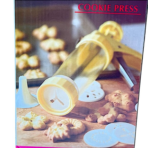 Cookie Press 28 Piece Set x 2 Mats 22 Piece Acces. Measure Cup Brush - Picture 2 of 5